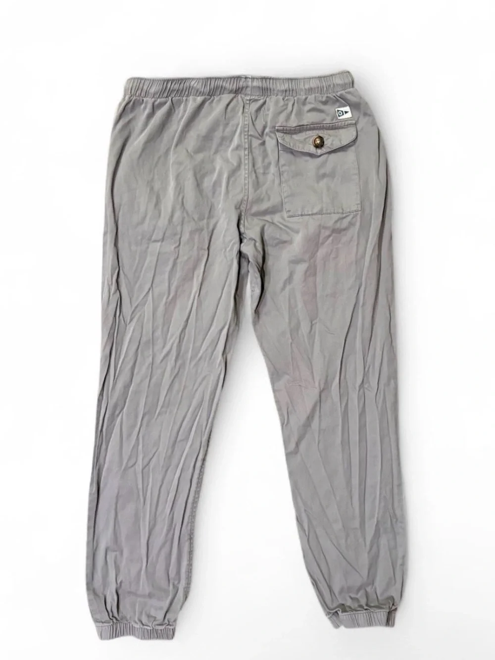 Gray Mollusk California Men’s Gray Cotton Drawstring Joggers Size L